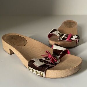 SOLD Miu Miu Zebra Clog